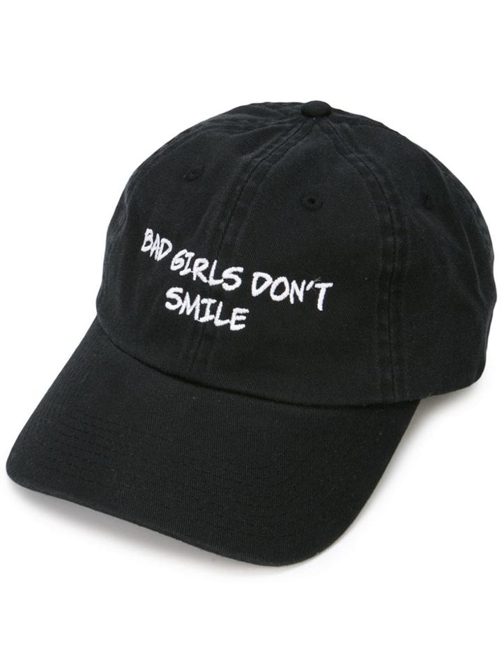 Nasaseasons Bad Girls Don't Smile Baseball Cap - Black