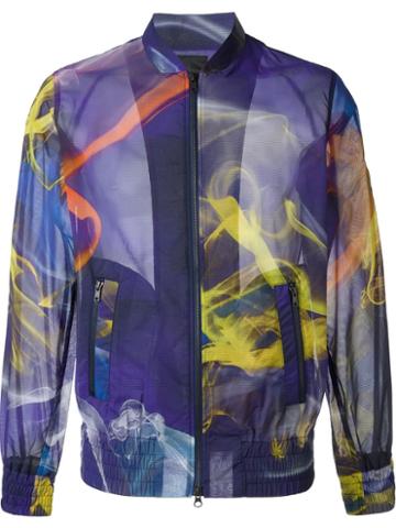 Y-3 Printed Bomber Jacket, Men's, Size: Medium, Polyamide