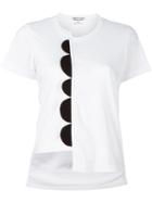 Comme Des Garçons Comme Des Garçons Scalloped Detailing Asymmetric T-shirt, Women's, Size: Xs, White, Cotton