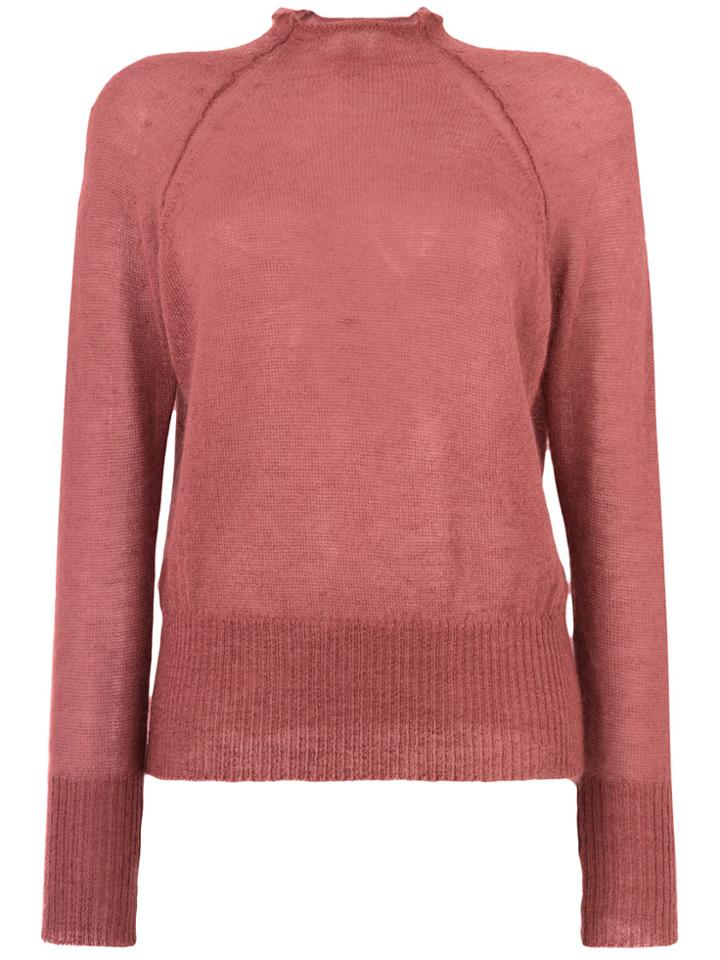 Forte Forte Raw Neck Sweater - Pink & Purple