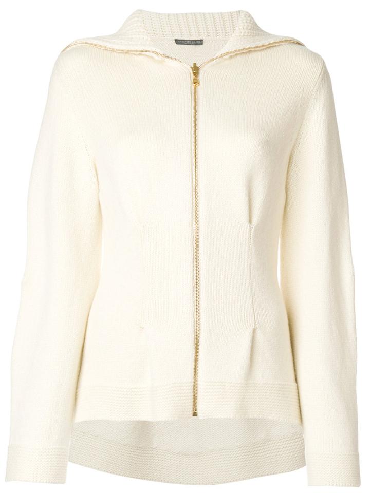 Alexander Mcqueen - Cashmere Zip Sweater - Women - Cashmere - S, White, Cashmere