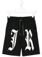 John Richmond Kids Logo Drawstring Shorts - Black