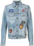 Amiri - Embroidered Denim Jacket - Men - Cotton - M, Blue, Cotton