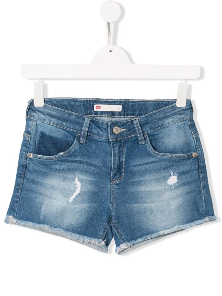Levi's Kids Slim-fit Denim Shorts - Blue