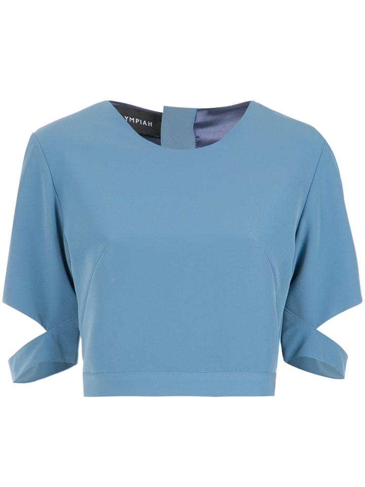 Olympiah Cut Out Details Cropped Top - Blue