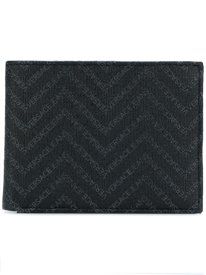 Versace Jeans Logo Bi-fold Wallet - Black