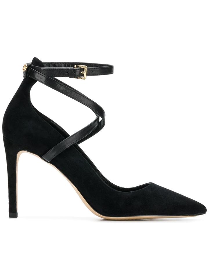 Michael Michael Kors Crossover Ankle Strap Pumps - Black