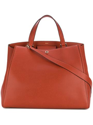 Valextra Brera Tote Bag - Red