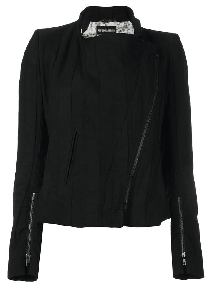 Ann Demeulemeester Blanche Off Centre Zip Jacket - Black