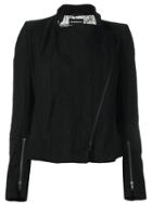 Ann Demeulemeester Blanche Off Centre Zip Jacket - Black