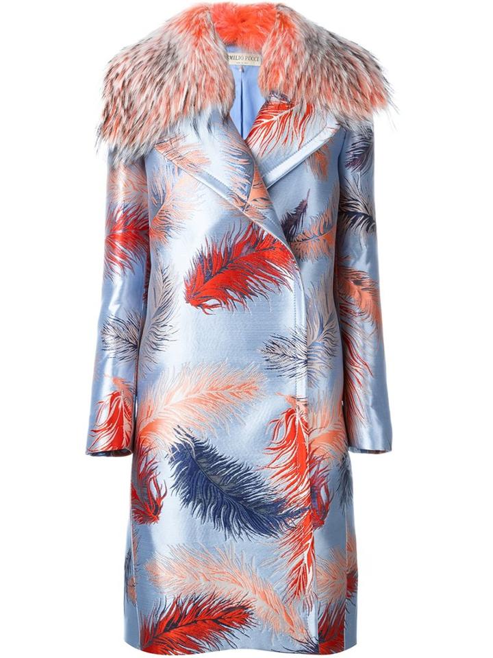 Emilio Pucci Embroidered Dislocated Fastening Coat