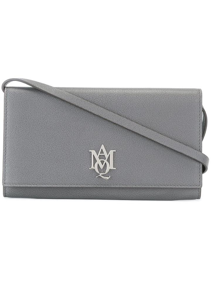 Alexander Mcqueen Amq Pouch With Strap, Women's, Grey