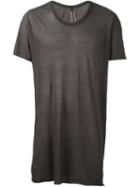 Rick Owens Raw Edge T-shirt, Men's, Size: Medium, Grey, Cotton