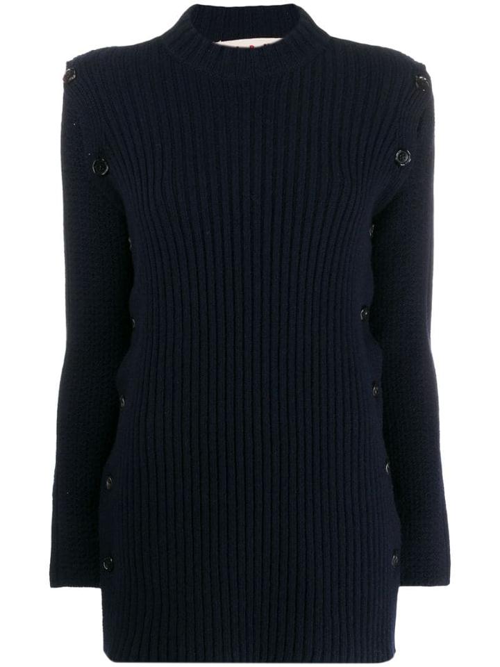 Marni Side Button Detail Jumper - Blue