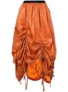 Taylor Ruched Mid-length Skirt - Yellow & Orange