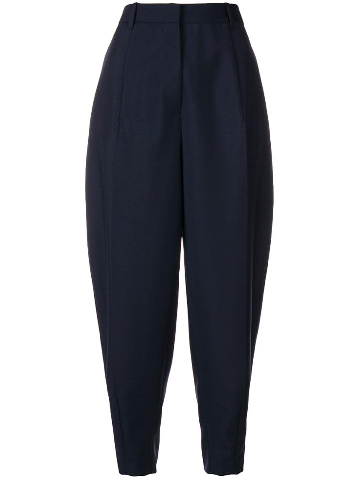 Jil Sander Carrot Leg Tailored Trousers - Blue