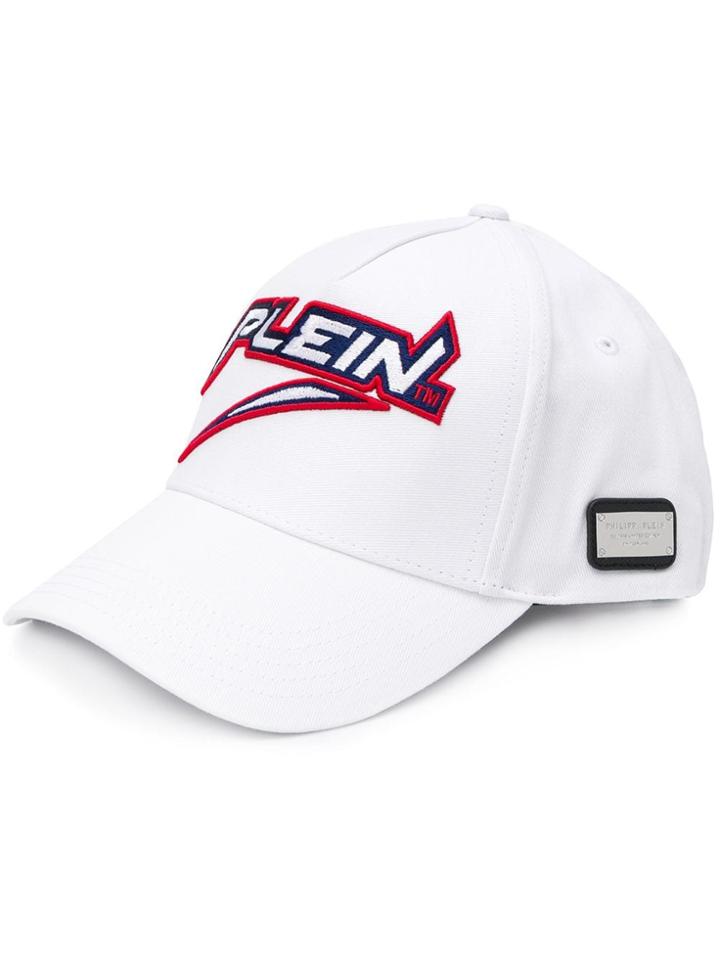 Philipp Plein Graphic Logo Baseball Cap - White