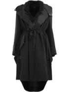 Undercover Hooded Trench Coat - Black