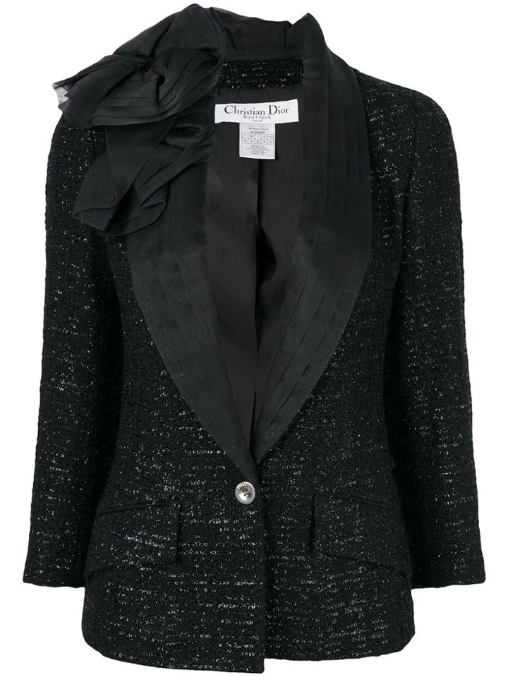 Christian Dior Vintage Lurex Blazer Jacket - Black