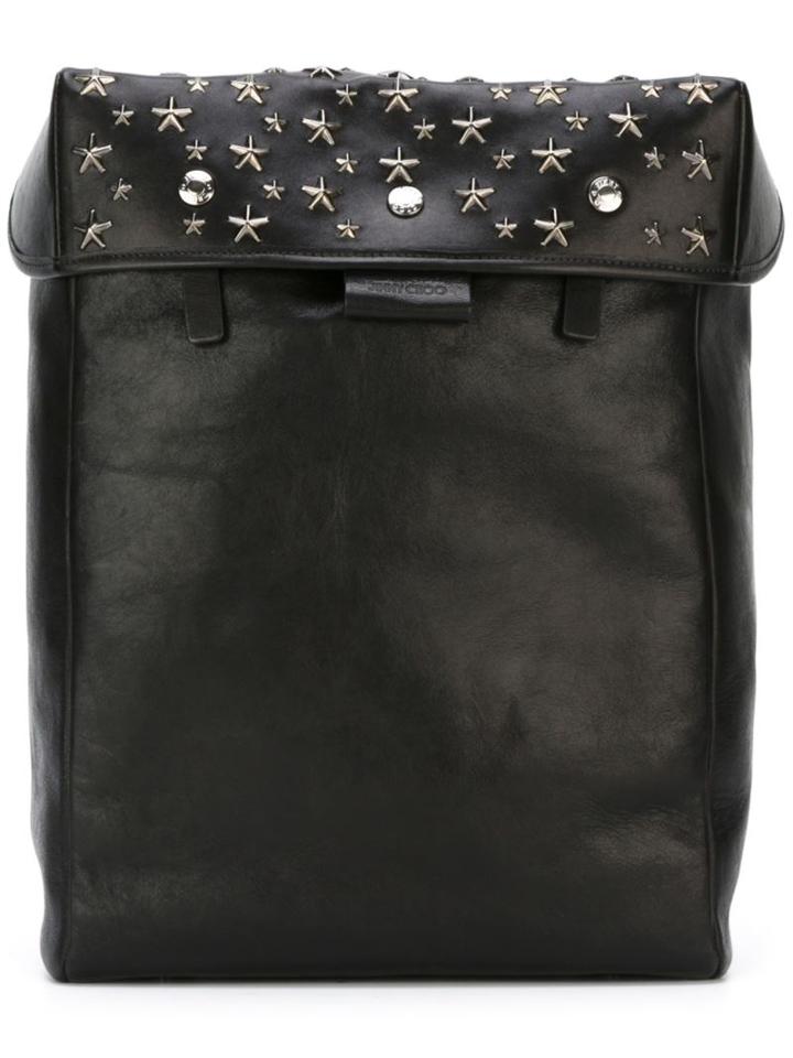 Jimmy Choo Floyd Backpack, Black, Lamb Skin/metal