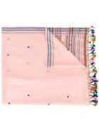 Ps By Paul Smith Striped Star Scarf, Women's, Pink/purple, Silk/cotton