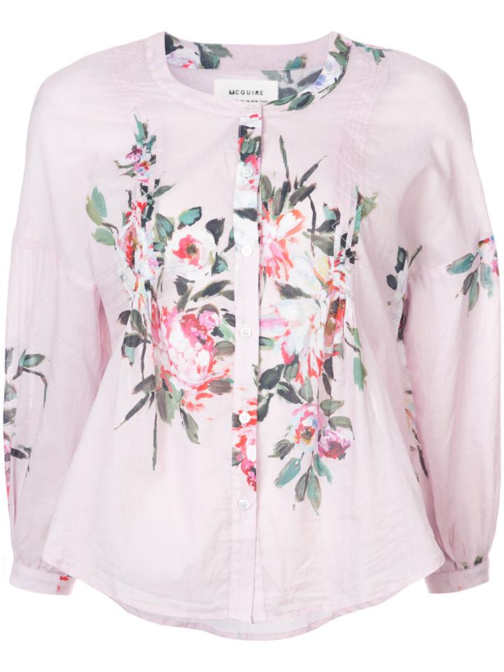 Mcguire Denim Floral Print Blouse - Pink & Purple