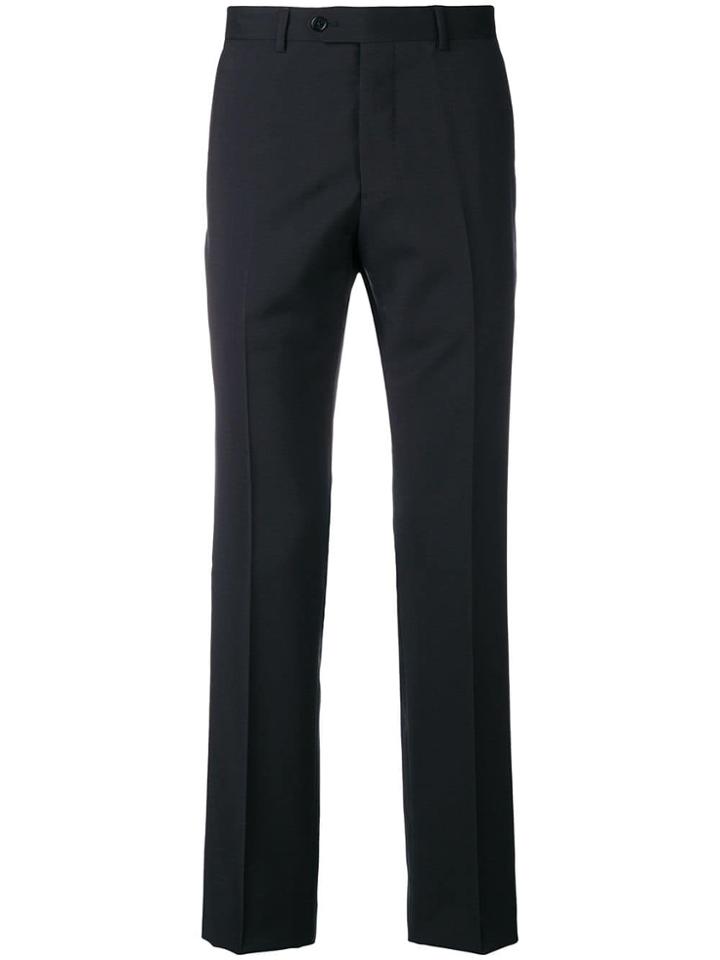 Emporio Armani Slim-fit Tailored Trousers - Blue