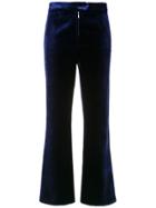 Nk Velvet Cropped Trousers - Blue