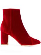 Polly Plume Chunky Heeled Boots - Red