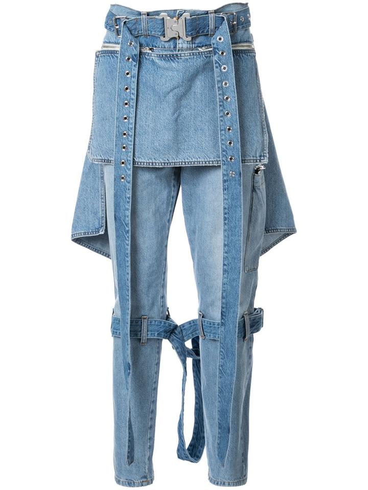 1017 Alyx 9sm Strap-embellished Jeans - Blue