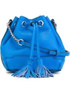 Rebecca Minkoff Drawstring Bucket Cross Body Bag, Women's, Blue, Calf Leather