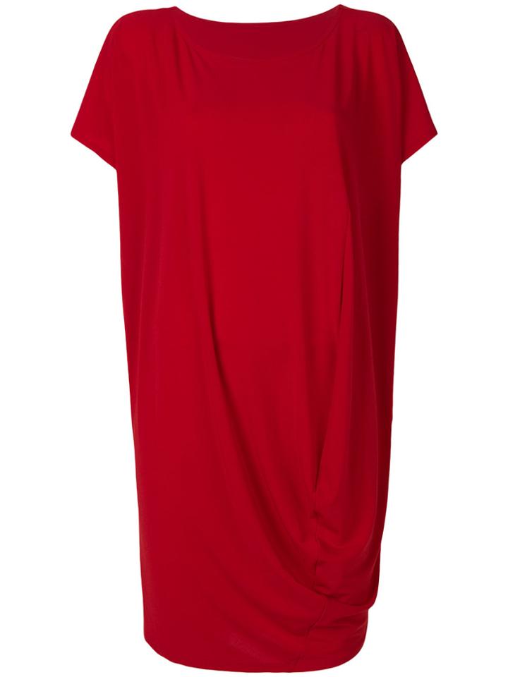 Issey Miyake Draped Midi Dress - Red