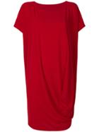 Issey Miyake Draped Midi Dress - Red