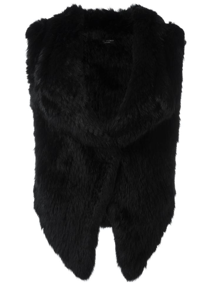 Yves Salomon Sleeveless Open-front Fur Jacket