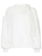 Ulla Johnson Tie Neck Sweater - White