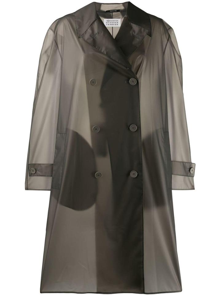 Maison Margiela Double-breasted Raincoat - Grey