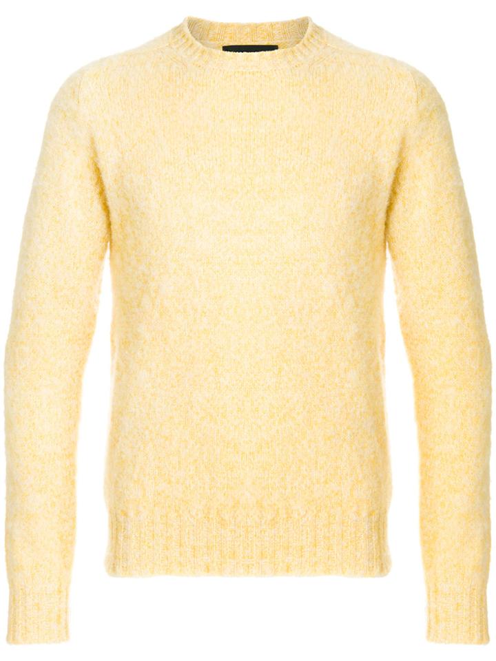 Howlin' Shaggy Bear Sweater - Yellow & Orange