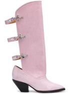 Ganni Cut Out Cowboy Boots - Pink
