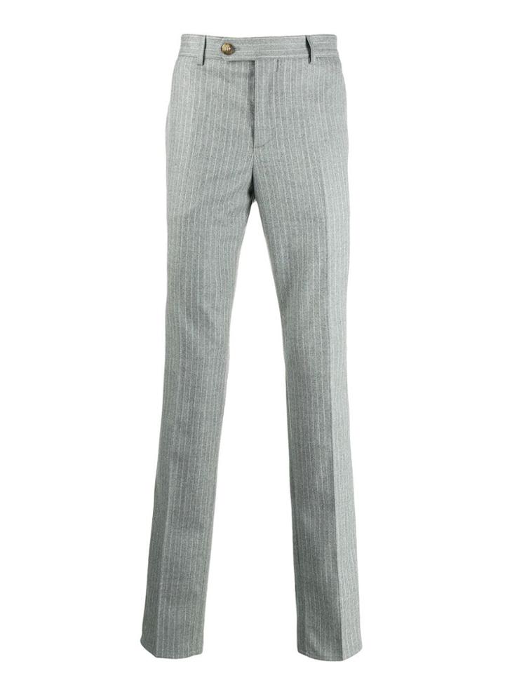 Brunello Cucinelli Pinstriped Trousers - Grey