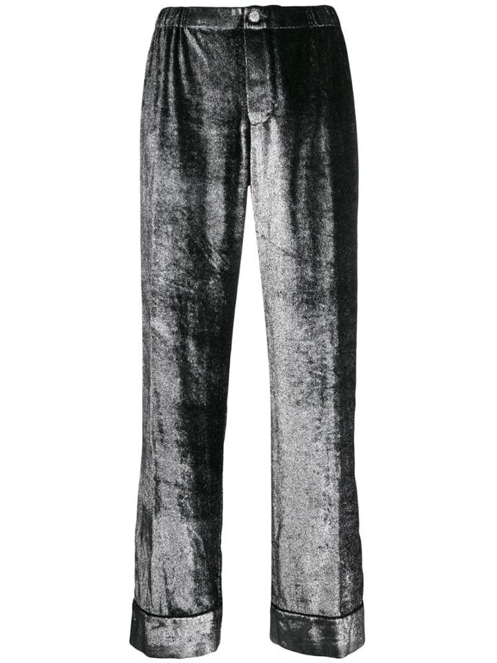 F.r.s For Restless Sleepers Wide Leg Shimmer Trousers - Silver