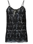 Erika Cavallini Lace Top, Women's, Size: 44, Black, Cotton/viscose/polyamide