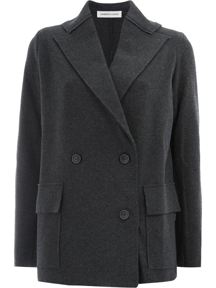 Lamberto Losani Double Breasted Blazer - Grey