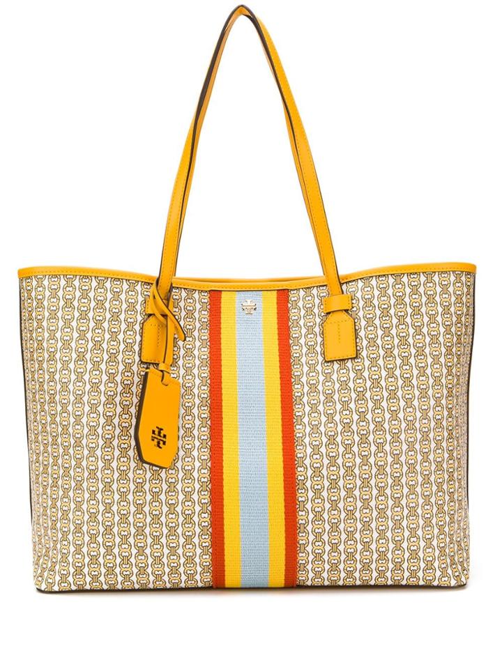 Tory Burch Gemini Link Canvas Tote Bag - Yellow