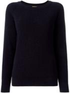 Peter Jensen Metallic Thread Sweater, Women's, Size: L, Blue, Cotton/polyester/metallized Polyester