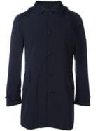 Aspesi Hooded Coat, Men's, Size: Large, Blue, Polyamide/spandex/elastane