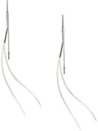 Ann Demeulemeester Hanging Tie Earrings - Silver