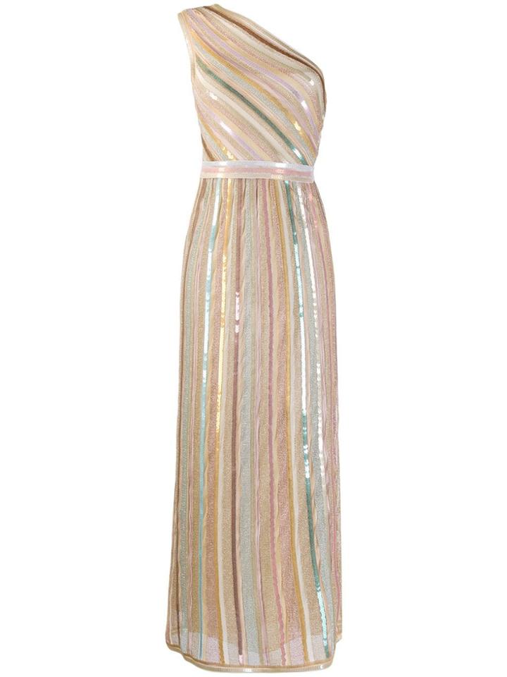 Missoni Striped One-shoulder Maxi Dress - Neutrals