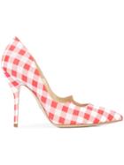 Paul Andrew Gingham Pumps - Red