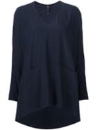 Zero + Maria Cornejo Front Pocket V-neck Blouse