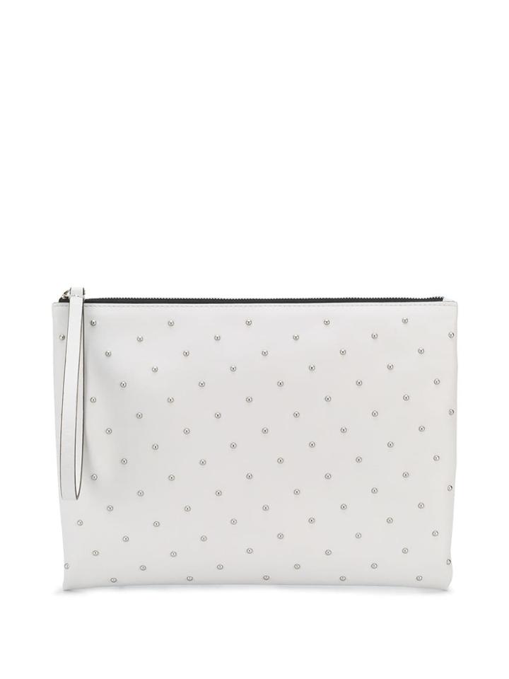 Marni Studded Clutch - White